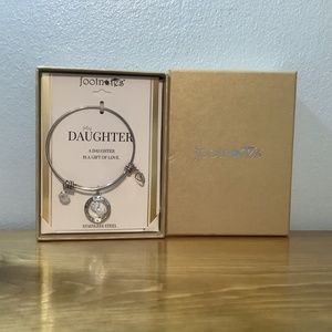 Footnotes Stainless Steel Adjustable DAUGHTER Bracelet BEAUTIFUL